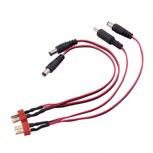 T Male Connector to DC Plug Cable for Quadcopter / FPV Power Supply